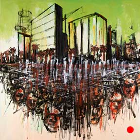 photo of Brooklyn Jacksonville neighborhood abstract painting